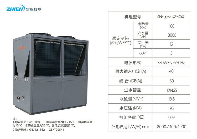 空氣能泳池?zé)岜茫?5HP頂出風(fēng)-空氣能熱泵廠家